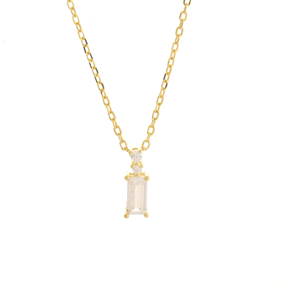 Real Gold Plated Simple Pendant Necklace