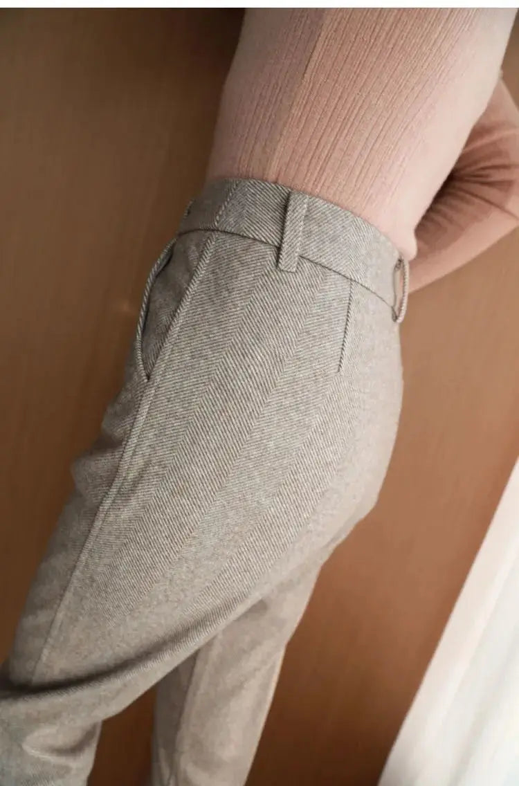 cozy classic woolen trousers