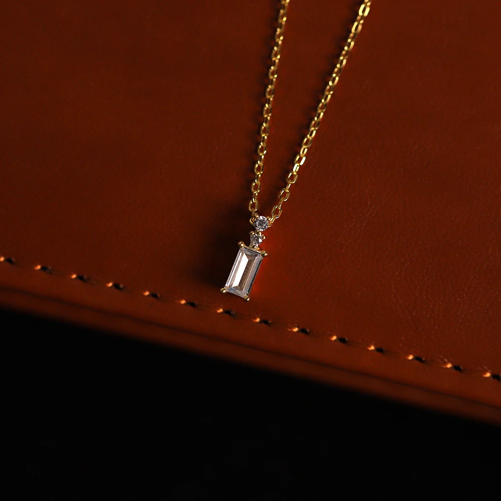 Real Gold Plated Simple Pendant Necklace