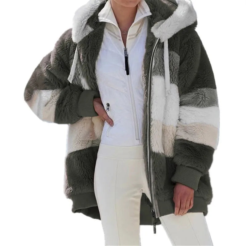 warm and stylish hooded down jacket